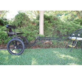 EZ Entry Horse Cart-Mini Size Metal Floor w/48" Curved Shafts w/16" Motorcycle Tires