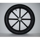 Pair Horse Carriage Rubber Tire for Cart Gig Pneumatic Wheels Rim-Tire 16"-2.50" 