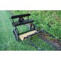 Easy Entry Horse Cart-Mini Size Hardwood Floor w/48"-55" Straight Shafts w/16" Motorcycle Tires
