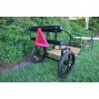 EZ Entry Horse Cart-Mini Size Hardwood Floor w/53" Curved Shafts w/16" Motorcycle Tires