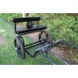Easy Entry Horse Cart-Mini Size Metal Floor w/48" Curved Shafts w/18" Motorcycle Tires