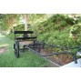 Easy Entry Horse Cart-Mini Size Metal Floor w/48" Curved Shafts w/18" Motorcycle Tires