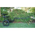 EZ Entry Horse Cart-Pony/Full Size Metal Floor with 69"/80" Curved Shafts w/18" Motorcycle Tires