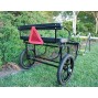 EZ Entry Horse Cart-Pony/Full Size Metal Floor with 69"/80" Curved Shafts w/18" Motorcycle Tires
