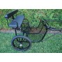 EZ Entry Horse Cart-Pony/Full Size Metal Floor with 69"/80" Curved Shafts w/18" Motorcycle Tires