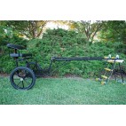 EZ Entry Horse Cart - Pony/Cob Size Metal Floor with 60"/ 72" Straight Shafts w/18" Motorcycle Tires