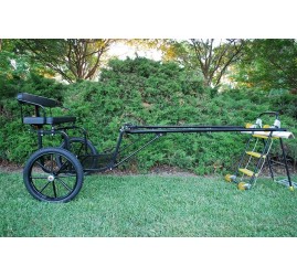 EZ Entry Horse Cart-Cob/Full Size Metal Floor with 72"/ 82" Straight Shafts w/18" Motorcycle Tires