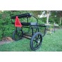EZ Entry Horse Cart-Cob/Full Size Metal Floor with 72"/ 82" Straight Shafts w/18" Motorcycle Tires
