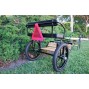 EZ Entry Horse Cart-Mini Size Hardwood Floor w/48" Curved Shafts w/18" Motorcycle Tires