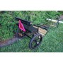 EZ Entry Horse Cart-Mini Size Hardwood Floor w/53" Curved Shafts w/18" Motorcycle Tires