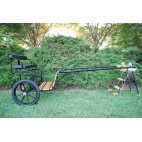 EZ Entry Horse Cart-Pony Size Hardwood Floor with 55"/60" Straight Shafts w/18" Motorcycle Tires