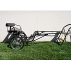 EZ Entry Horse Cart-Mini Size Metal Floor w/48"-55" Straight Shafts w/20" Heavy Duty Bike Wheels