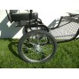 EZ Entry Horse Cart-Mini Size Metal Floor w/48"-55" Straight Shafts w/20" Heavy Duty Bike Wheels