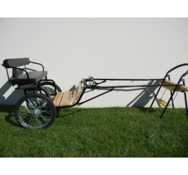 EZ Entry Horse Cart-Mini Size Hardwood Floor w/48"-55" Straight Shafts w/20" Heavy Duty Bike Wheels