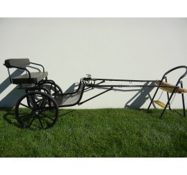 Easy Entry Small Mini Horse Cart Metal Floor  w/45" Shafts w/24"Solid Rubber Tires