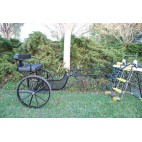 Easy Entry Horse Cart- Mini Size Metal Floor w/53" Curved Shafts w/21" Solid Rubber Tires