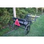 Easy Entry Horse Cart- Mini Size Metal Floor w/48" Curved Shafts w/21" Solid Rubber Tires
