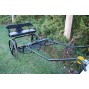 Easy Entry Horse Cart- Mini Size Metal Floor w/48" Curved Shafts w/21" Solid Rubber Tires