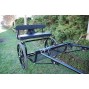 Easy Entry Horse Cart- Mini Size Metal Floor w/53" Curved Shafts w/21" Solid Rubber Tires