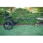 EZ Entry Horse Cart-Pony/Cob Size Metal Floor with 60"/72" Curved Shafts w/21" Motorcycle Tires