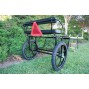 EZ Entry Horse Cart-Pony/Full Size Metal Floor with 69"/80" Curved Shafts w/25" Motorcycle Tires
