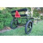 EZ Entry Horse Cart-Pony/Full Size Metal Floor with 69"/80" Curved Shafts w/23" Motorcycle Tires