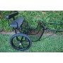 EZ Entry Horse Cart-Pony/Cob Size Metal Floor with 60"/72" Curved Shafts w/23" Motorcycle Tires