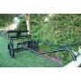 EZ Entry Horse Cart-Pony/Full Size Metal Floor with 69"/80" Curved Shafts w/25" Motorcycle Tires