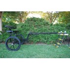 EZ Entry Horse Cart-Pony/Cob Size Metal Floor  with 60"/72" Straight Shafts w/23" Motorcycle Tires