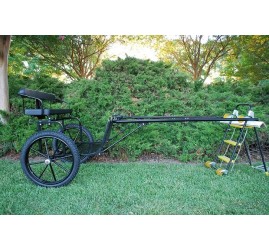 EZ Entry Horse Cart-Pony/Cob Size Metal Floor with 60"/72" Straight Shafts w/25" Motorcycle Tires