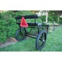 EZ Entry Horse Cart-Cob/Full Size Metal Floor with 72"/82" Straight Shafts w/23" Motorcycle Tires