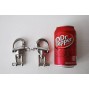 Pair of 3 1/2" small 316 stainless steel snap shackles with safety closures