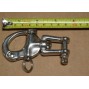 Pair of 3 1/2" small 316 stainless steel snap shackles with safety closures