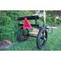 Easy Entry Horse Cart-Mini Size Hardwood Floor w/48"-55" Straight Shafts w/21" Motorcycle Tires