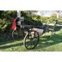 EZ Entry Horse Cart- Mini Size Hardwood Floor w/53" Curved Shafts w/21" Solid Rubber Tires