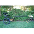 EZ Entry Horse Cart-Pony Size Hardwood Floor with 55"/60" Straight Shafts w/21" Motorcycle Tires