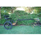 EZ Entry Horse Cart-Cob/Horse Size Hardwood Floor with 72"/82" Straight Shafts w/21" Motorcycle Tires