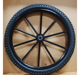 Pair Horse Carriage Rubber Tire for Cart Gig Pneumatic Wheels Rim-Tire 23"-3.00"