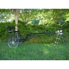 EZ Entry Horse Cart-Pony/Cob Size Metal Floor with 60"/72" Straight Shafts w/24" Heavy Duty Bike Wheels