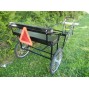 EZ Entry Horse Cart-Cob/Full Size Metal Floor with 72"/82" Straight Shafts w/24" Heavy Duty Bike Wheels