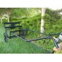 EZ Entry Horse Cart-Pony/Full Size Metal Floor with 69"/80" Curved Shafts w/24" Solid Rubber Tires