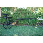 EZ Entry Horse Cart-Pony Size Hardwood Floor with 55"/60" Straight Shafts w/24" Solid Rubber Tires