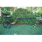 EZ Entry Horse Cart-Pony/Cob Size Hardwood Floor with 60"/72" Straight Shafts w/24" Solid Rubber Tires