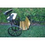 EZ Entry Horse Cart-Pony Size Hardwood Floor with 55"/60" Straight Shafts w/24" Solid Rubber Tires