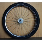 Pair Horse Cart Heavy Duty Bike Wheels 24"x2.125", 3/4"Axle, 4 3/4" Hub w/Roll Bearings