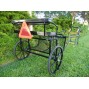 EZ Entry Horse Cart-Pony/Cob Size Metal Floor with 60"/72" Curved Shafts w/27" Solid Rubber Tires 