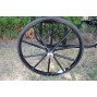 EZ Entry Horse Cart-Pony/Full Size Metal Floor with 69"/80" Curved Shafts w/27" Solid Rubber Tires