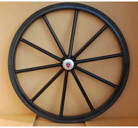 Pair Horse Carriage Solid Rubber Tires for Horse Cart - 27" Inches