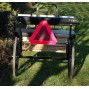 EZ Entry Horse Cart- Mini Size Hardwood Floor w/53" Curved Shafts w/27" Solid Rubber Tires