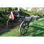 EZ Entry Horse Cart-Pony/Full Size Metal Floor with 69"-80" Curved Shafts w/30" Solid Rubber Tires